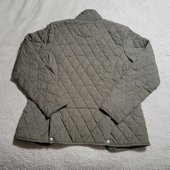Lands' End Women's Quilted Puffer Jacket - Olive and Yellow Sz 2-4 - Picture 4 of 5